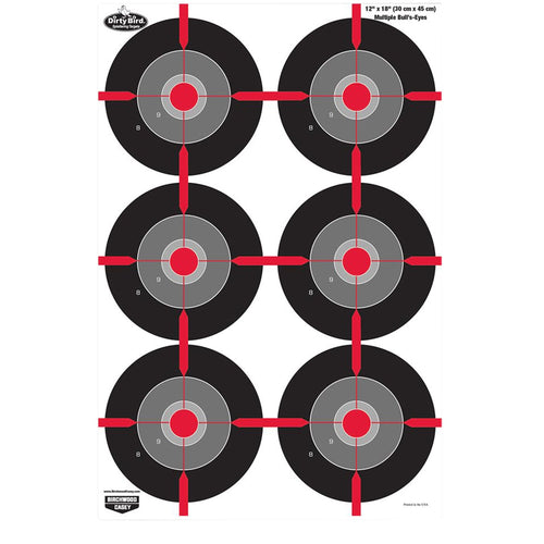 Birchwood Casey 35705 Dirty Bird  Bullseye Hanging Tagboard Target 12 x 18 8 Per Pack