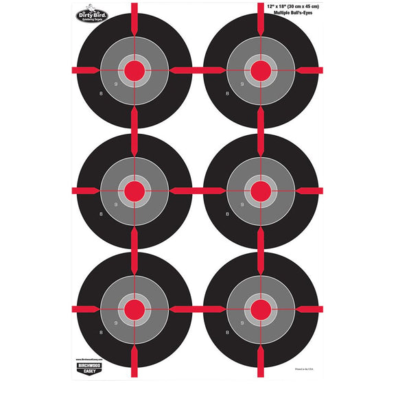 Birchwood Casey 35705 Dirty Bird  Bullseye Hanging Tagboard Target 12